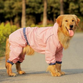 Waterproof Four-legged Pet Raincoat Rain Wear Jacket Poncho for all sized Dogs Large Small Logo